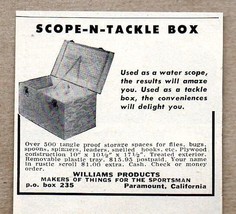 1954 Print Ad Williams Scope-N-Tackle Box Fishing Paramount,CA - $7.93