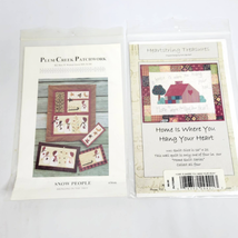 Quilted Patchwork Sampler Wall Hanging Table Set Patterns 2 Pc Lot Plum Creek - £11.72 GBP