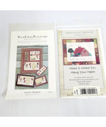 Quilted Patchwork Sampler Wall Hanging Table Set Patterns 2 Pc Lot Plum ... - £11.66 GBP