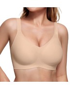 Vertvie Seamless Bra Wireless Push up Support Comfort Full Coverage Beig... - $15.00