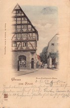 Soest Germany~Rose Freiligrath HAUS~1900 Reinicke &amp; Rubin Tinted Photo Postcard - £8.92 GBP