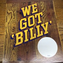 * 1970&#39;s WE GOT BILLY Beer Falls City Beer Cardboard Easel Back Sign - $18.43