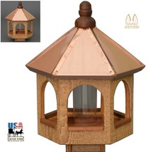 20” COPPER TOP BIRD FEEDER - Gazebo in Natural Cedar Finish Amish Handma... - $179.97