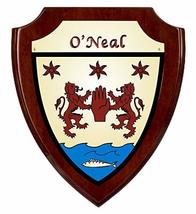 O&#39;Neal Irish Coat of Arms Shield Plaque - Rosewood Finish - £34.73 GBP