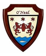 O&#39;Neal Irish Coat of Arms Shield Plaque - Rosewood Finish - £34.32 GBP