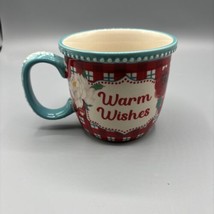 Pioneer Woman Mug Warm Wishes Wishful Winter Ceramic Floral Christmas Co... - $12.46