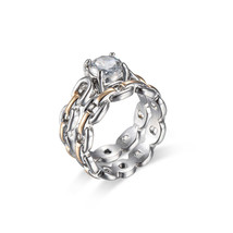 Sparkling Zirconia Couple Rings Perfect Birthday Gift - £28.58 GBP