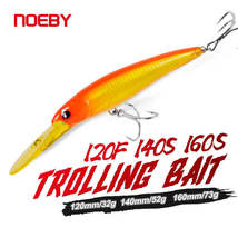 Noeby Trolling Minnow Fishing Lures 12 14 16cm 32 52 73g Floating Sinking Wobble - £4.48 GBP+