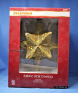 Christmas Tree Topper Fabric Gold Sylvania At Home Indoor 11in 10 mini l... - £15.17 GBP