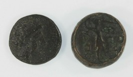 Ancient Greece 2-coin Set // 400-344 BC Larissa AE // 196 BC Thessalian ... - $54.45