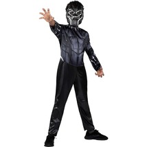 NEW Marvel Legacy Black Panther Costume Boys Child Small 4-7 Jumpsuit Mask - £19.57 GBP