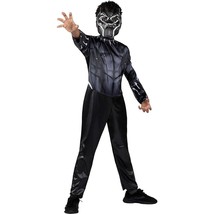 NEW Marvel Legacy Black Panther Costume Boys Child Small 4-7 Jumpsuit Mask - £19.68 GBP