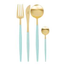 Cutipol Goa Turquoise Gold 12 Piece Cutlery Set - £224.18 GBP