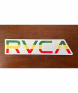 Authentic RVCA Sticker Clear with RASTA colors Green Yellow Red 6 1/2&quot; x... - $109.17 MXN