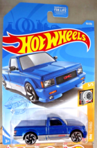 2021 Hot Wheels #92 HW Turbo 3/5  &#39;91 GMC SYCLONE Blue w/Chrome RA Spoke Wheels - $11.25