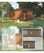 Modern 4-Frame Cabin Architectural Plans - Custom 1KR Cottage - £27.52 GBP