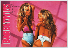 Barbi Twins (Shane and Sia) Girls Postcard Risque 90&#39;s 80&#39;s Pinup Blonde - £10.31 GBP