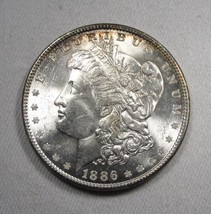 1886 Silver Morgan Dollar CH UNC Coin AN341 - $83.16