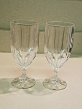 Beautiful Set of Two (2) Cut Lead Crystal Short Stem Glasses Goblets (NWOT) - £39.52 GBP