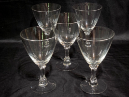 Vintage 1950s Fostoria 6.25&quot; Water Glass Courtship 12 Ounce - Set Of 5 - Usa - $36.42