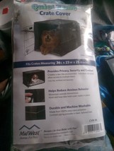 Midwest Quiet Time Dog Crate Cover Black 36&quot; x 23&quot; x 25&quot; Training Durable - $16.00
