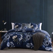 Daisy Blue 5 Piece Queen Size Reversible Comforter Set - $2,061.50 MXN