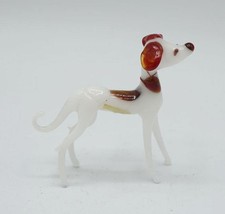 Rose Chien Beagle Verre Figurine 1950&#39;s - £26.68 GBP