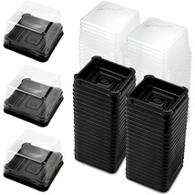 100 Set Clear Plastic Mini Cupcake Boxes Muffin Pod Dome Muffin Single Container - £22.92 GBP
