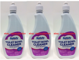 ( LOT 3 ) NewSAFETY Toilet Bowl Cleaner with Bleach 24 oz ( 710 ml ) Each - £25.78 GBP