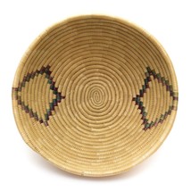 Vintage Hand Woven Coiled Sea Grass Tribal African Basket Bowl Handmade 10 x 4&quot; - £19.71 GBP