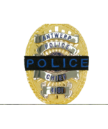 POLICE MOURNING BANDS Police Blue Lettering on Black Band 1/2&quot; W  10 per... - $29.53 CAD