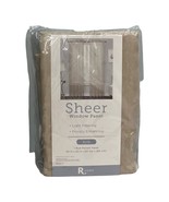 Volie Linen 54&quot;63&quot; Sheer Window Panel One Pocket Panel Tan Light Filtering - $11.29