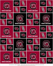Cotton University of South Carolina Gamecocks College Fabric Print D663.15 - £21.88 GBP