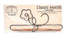 Classic Motifs Pansy Powder Coat 12 Inch Fabric Holder With Dowel - $11.95