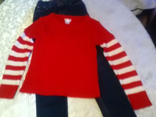 Primary image for Girls-Lot of 2-Size 10-12/Pink Kiss sweater-Size 12S-Arizona jeans