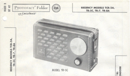 1958 Regency TR-5C Transistor Radio Photofact Service Repair Manual Portable Am - £7.74 GBP