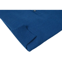 Mens PRINCELY Merinos Wool Sweater Knits Light Weight Polo 1011-40 Teal Blue image 3