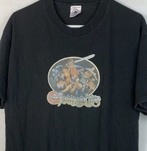 Vintage Thundercats T Shirt Cartoon Promo Tee Men’s Large Black 90s - £31.55 GBP