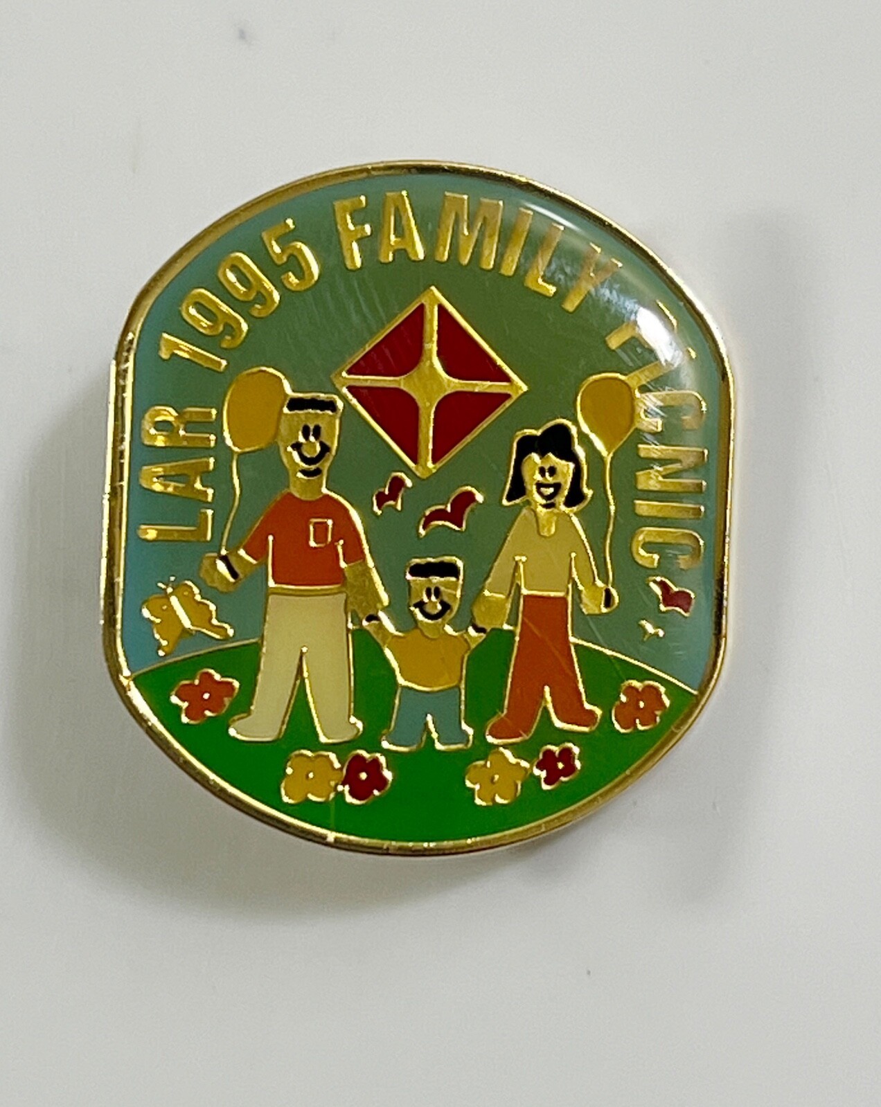 Lar 1995 family Picnic Lapel Pin - $7.91