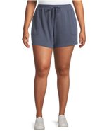 Slate Grey Plus Size Pull On Knit Shorts - 3X - $21.91