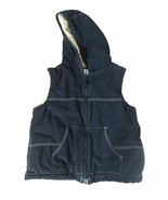 Gymboree Small Boys Vest Navy Blue Fleece Lined Pocket Full Zip Chest 34... - £11.81 GBP