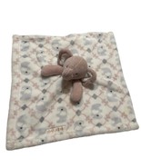 Blankets &amp; Beyond Plush Elephant Baby Security Blanket Lovey Pink White - £10.11 GBP