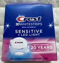 Crest 3D Whitestrips Sensitive &amp; Led Light Dental Kit 28 Strips 2025 Sea... - $34.98