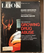 LOOK Magazine March 5,1968,Ingrid Bergman, Richard Nixon, Growing Drug A... - £4.59 GBP
