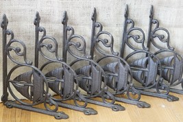 6 Cast Iron Antique Style Sail Boat Nautical Brackets Corbel Braces Shelf Rustic - £27.96 GBP