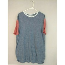 Men&#39;s LulaRoe T-Shirt Short Sleeve Blue with Red Sleeves Size Large - $10.88