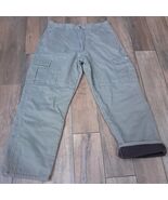 Wrangler mens sz 36x32 Cargo Pants Fleece Lined Relaxed 70LFWBH Khaki Ta... - $509.53 MXN