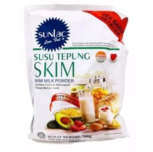 SUNLAC Low Fat Instant Skim Milk Powder Natural Milk Calcium 700g X 2  - £54.65 GBP