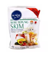 SUNLAC Low Fat Instant Skim Milk Powder Natural Milk Calcium 700g X 2  - $88.36 CAD