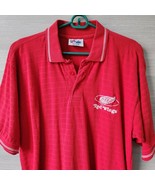 Majestic Detroit Mens Red Wings Polo Shirt Size M Asymmetric Short Sleev... - £13.91 GBP